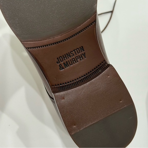 Johnston Murphy Men's 8.5M Mcclain Cap Toe Tan Full Grain Leather Shoes New $160 - Picture 13 of 15